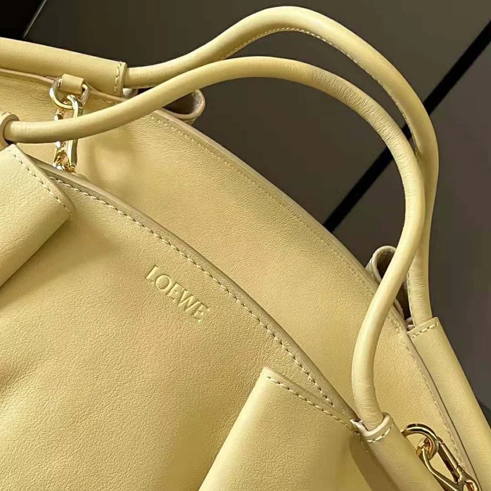 Loewe Small Paseo Bag in Shiny Nappa Calfskin for Women in Gold