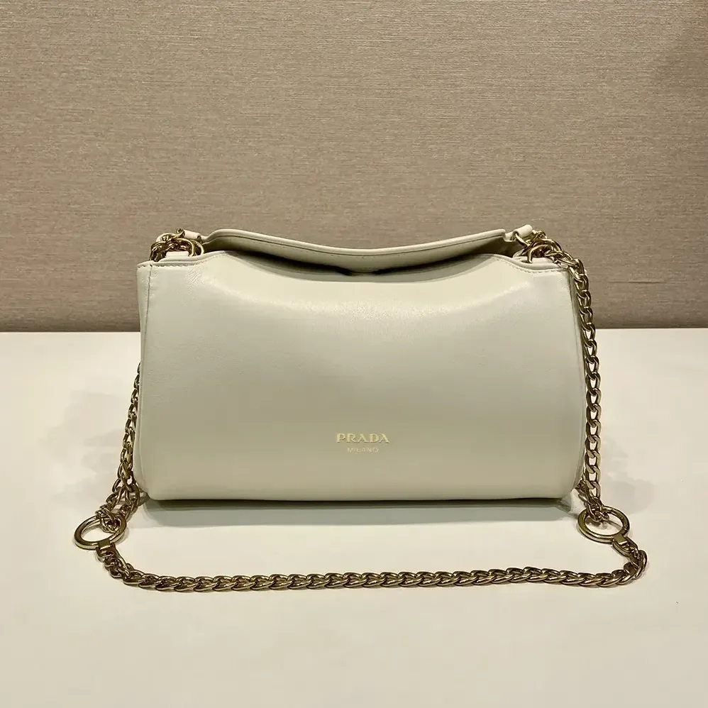 Prada Tumulte Small Nappa Leather Bag for Women in White
