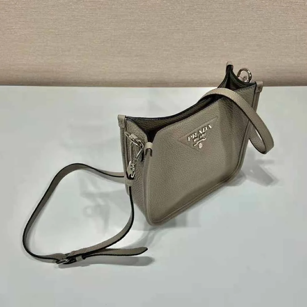 Prada Leather Mini Shoulder Bag for Unisex in Grey Prada Leather Mini Shoulder Bag for Unisex in Grey