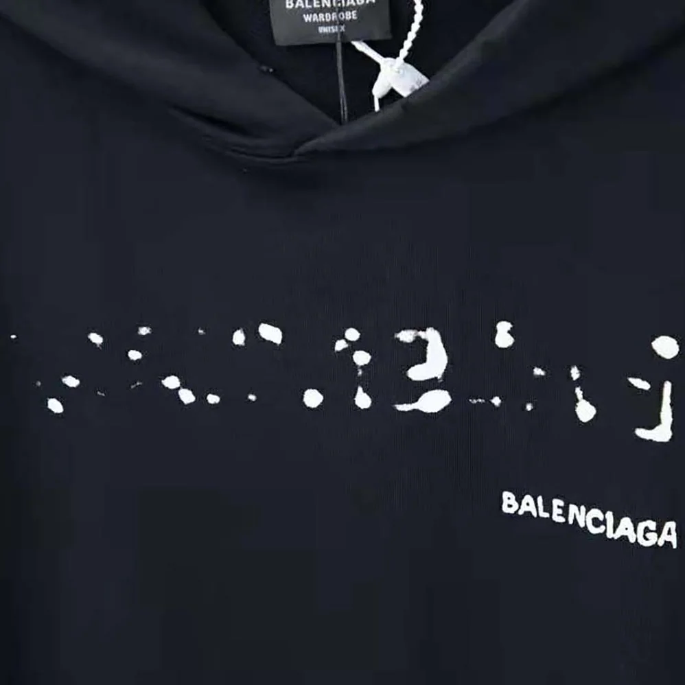 Balenciaga Hand-Drawn Balenciaga Hoodie Medium Fit in Black for Men