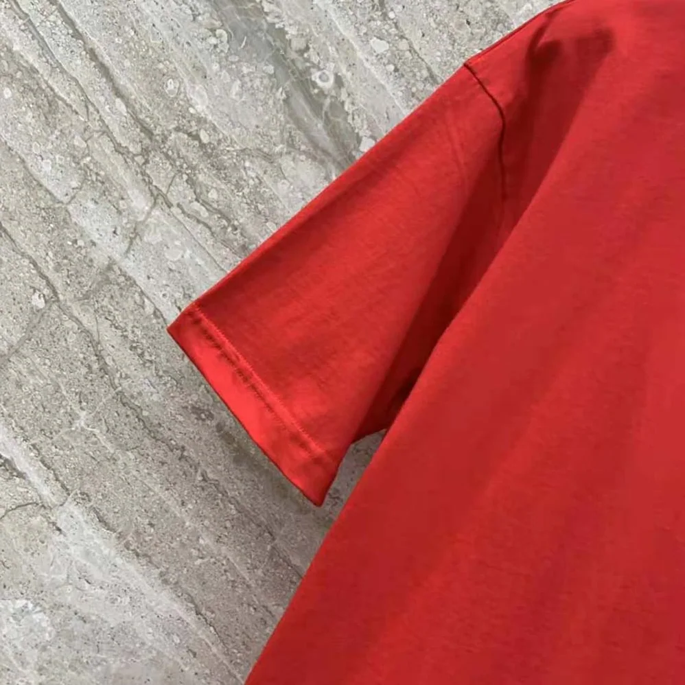Dior Christian Dior Couture Relaxed-Fit T-Shirt Red Organic Cotton Jersey for Men