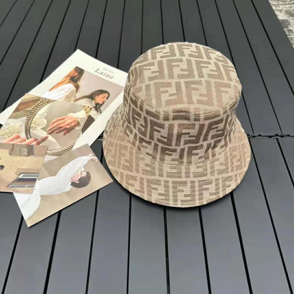 Fendi Brown Fabric Hat for Women