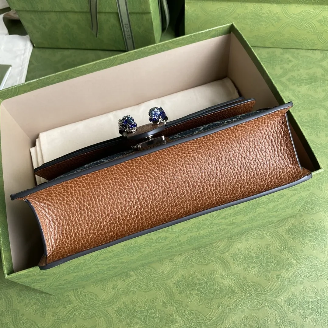 Gucci Dionysus Small Shoulder Bag / Dark Blue/ Ivory Eco Washed Organic GG Jacquard Denim Antique Silver Hardware Gucci Dionysus Small Shoulder Bag / Dark Blue/ Ivory Eco Washed Organic GG Jacquard Denim Antique Silver Hardware