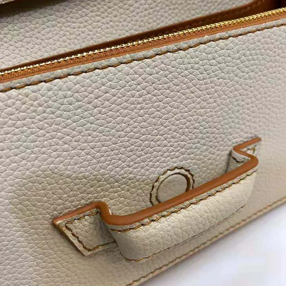 Loewe Mini Barcelona Soft Bag in Soft Grained Calfskin for Women in White Loewe Mini Barcelona Soft Bag in Soft Grained Calfskin for Women in White