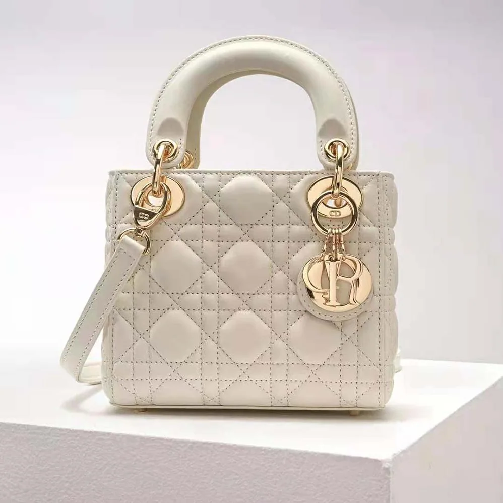 Dior Mini Lady Dior Bag Latte Cannage Lambskin for Women Dior Mini Lady Dior Bag Latte Cannage Lambskin for Women