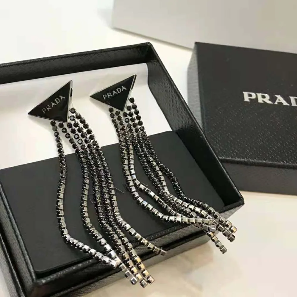Prada Prada Symbole Drop Earrings for Women in Black