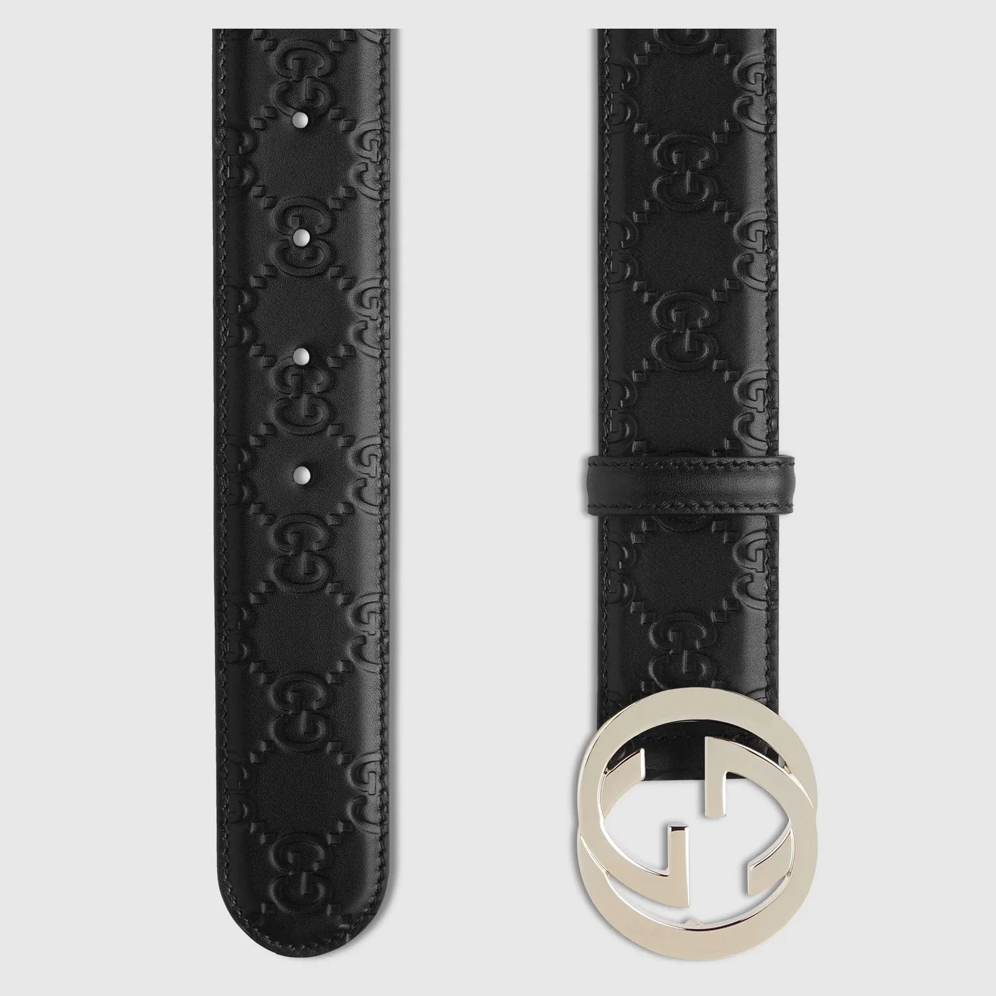 Signature Leather Belt Black