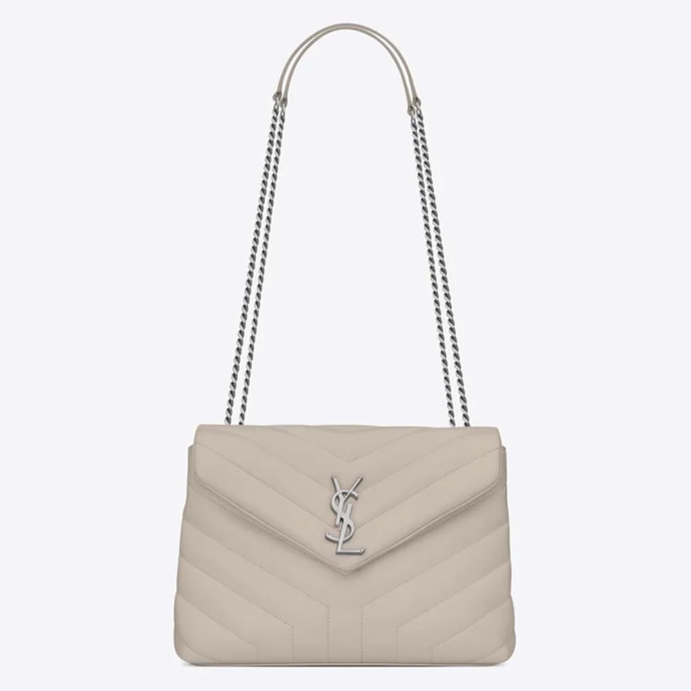 Saint Laurent YSL Small Loulou Bag Y Quilted Leather for Women in White Saint Laurent YSL Small Loulou Bag Y Quilted Leather for Women in White