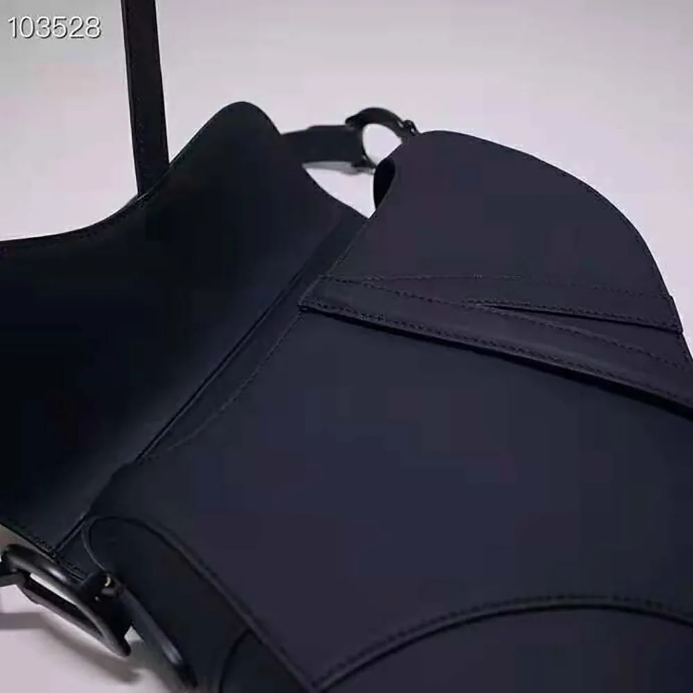 Dior Mini Saddle Bag Black Ultramatte Calfskin for Women