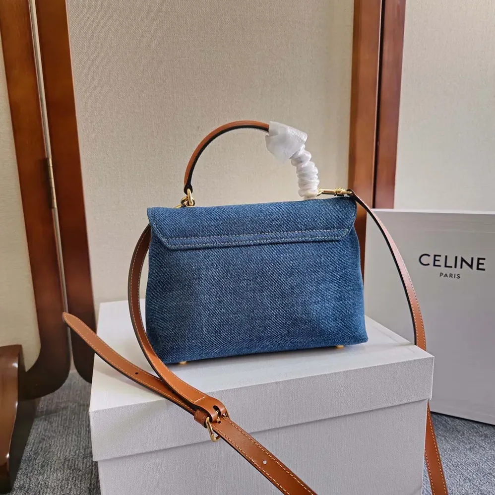 Celine Teen Nino Bag in Denim for Women