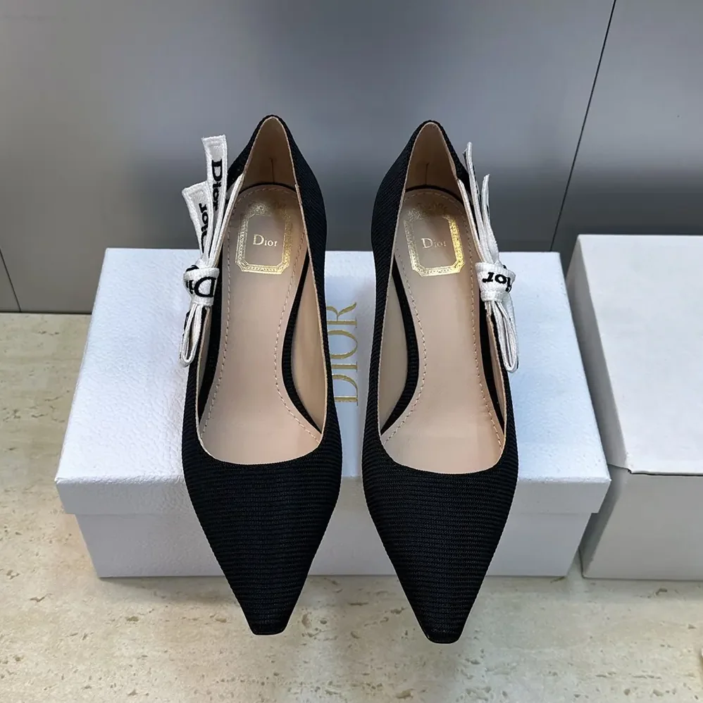 Dior J'Adior Pump Black Technical Fabric for Women Dior J'Adior Pump Black Technical Fabric for Women