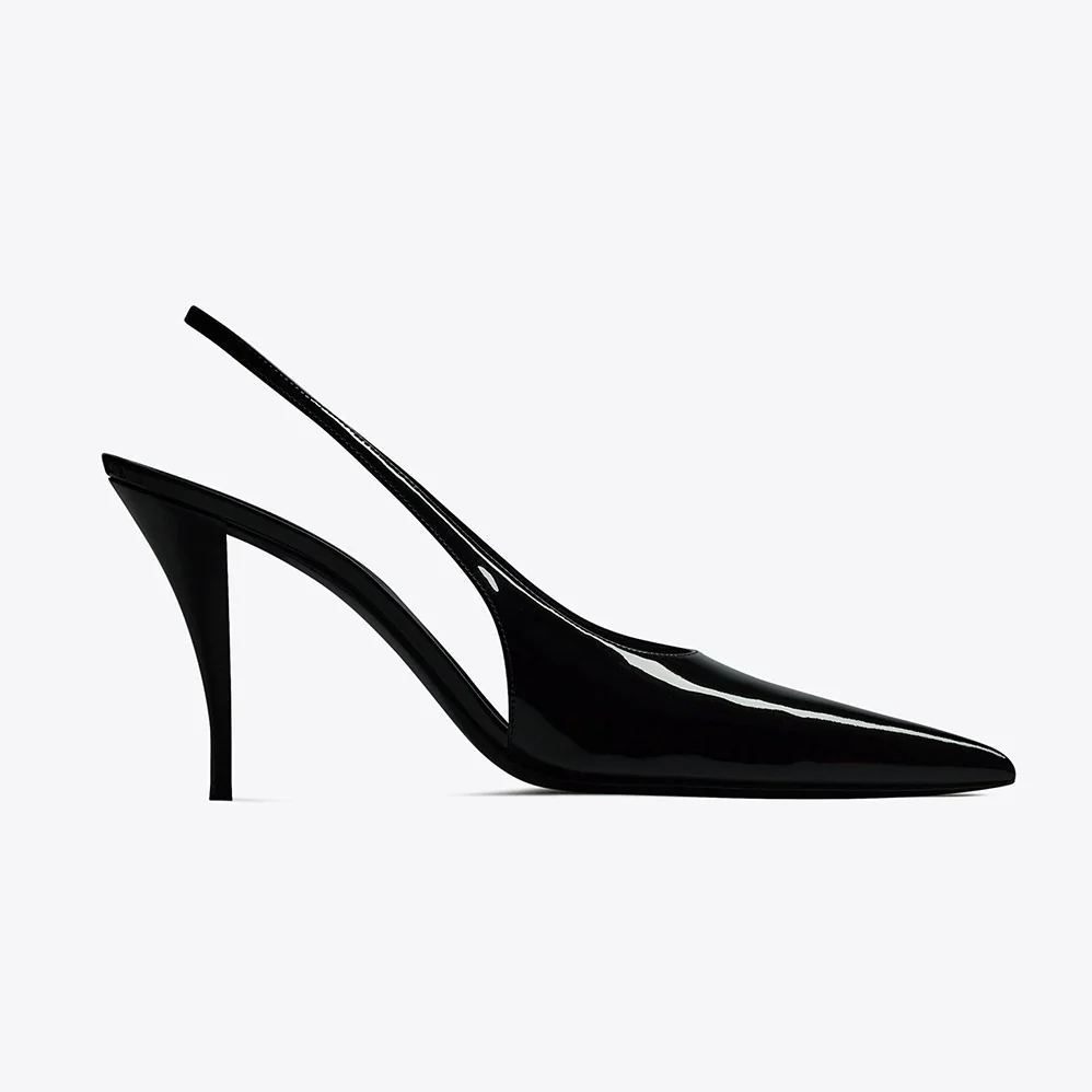 Saint Laurent YSL Viper Slingback Pumps in Patent Leather for Women