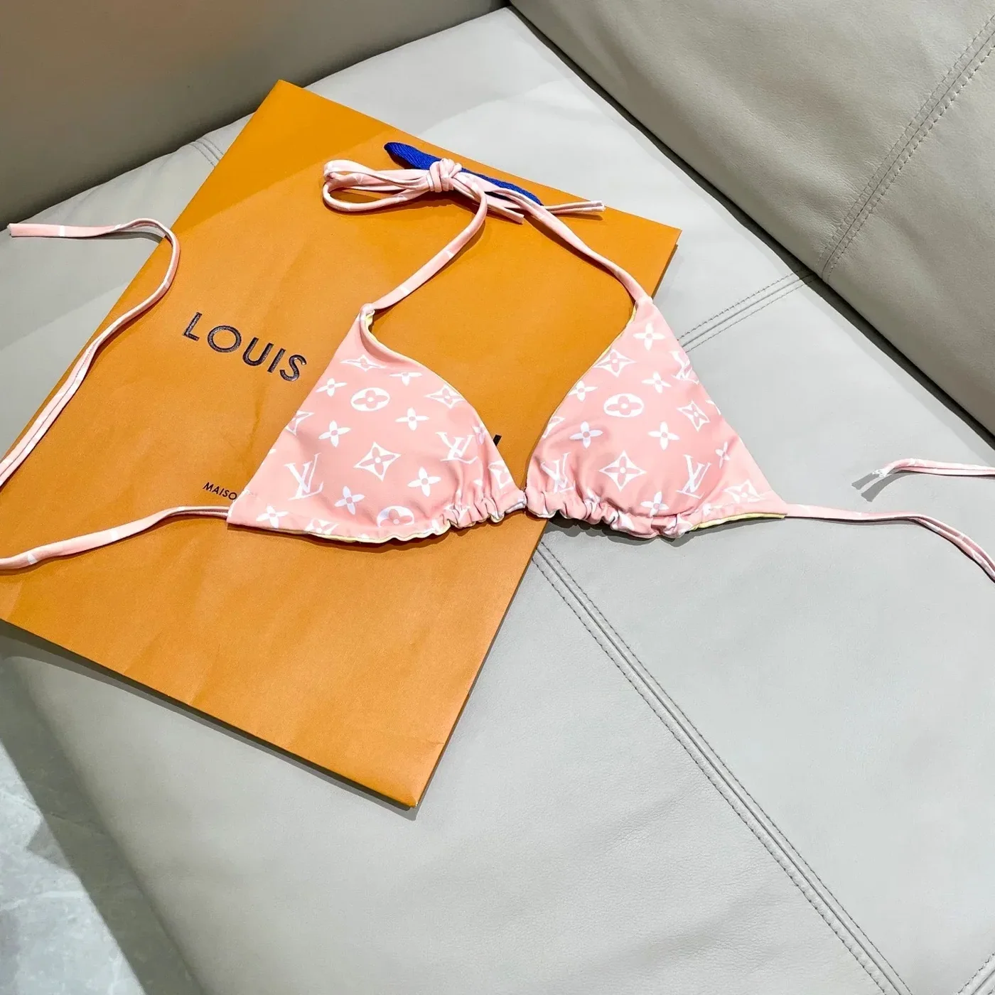 Louis Vuitton Triangle Bikini Pastel Pink Monogram