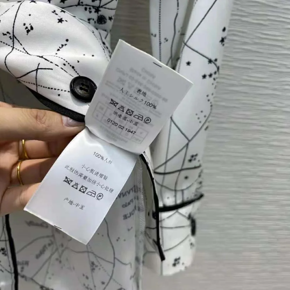 Dior Chez Moi Jacket White Dior Zodiac Silk Twill for Women Dior Chez Moi Jacket White Dior Zodiac Silk Twill for Women