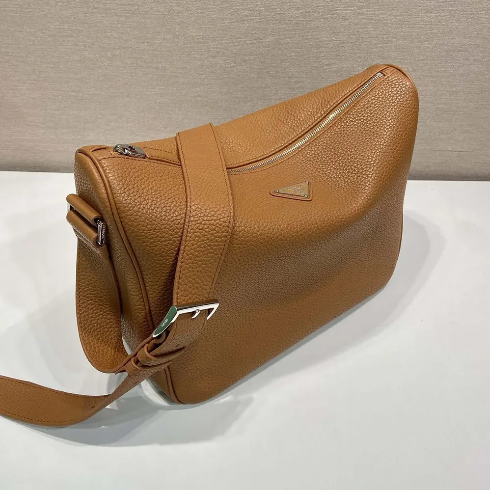 Prada Leather Shoulder Bag for Unisex in Brown