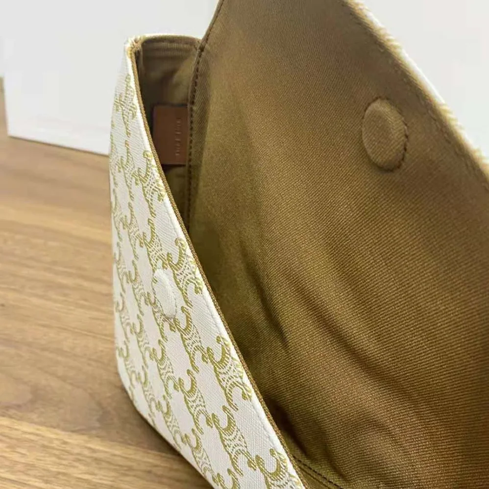 Celine Triangle Bag in Triomphe Canvas with Celine Print for Women Celine Triangle Bag in Triomphe Canvas with Celine Print for Women