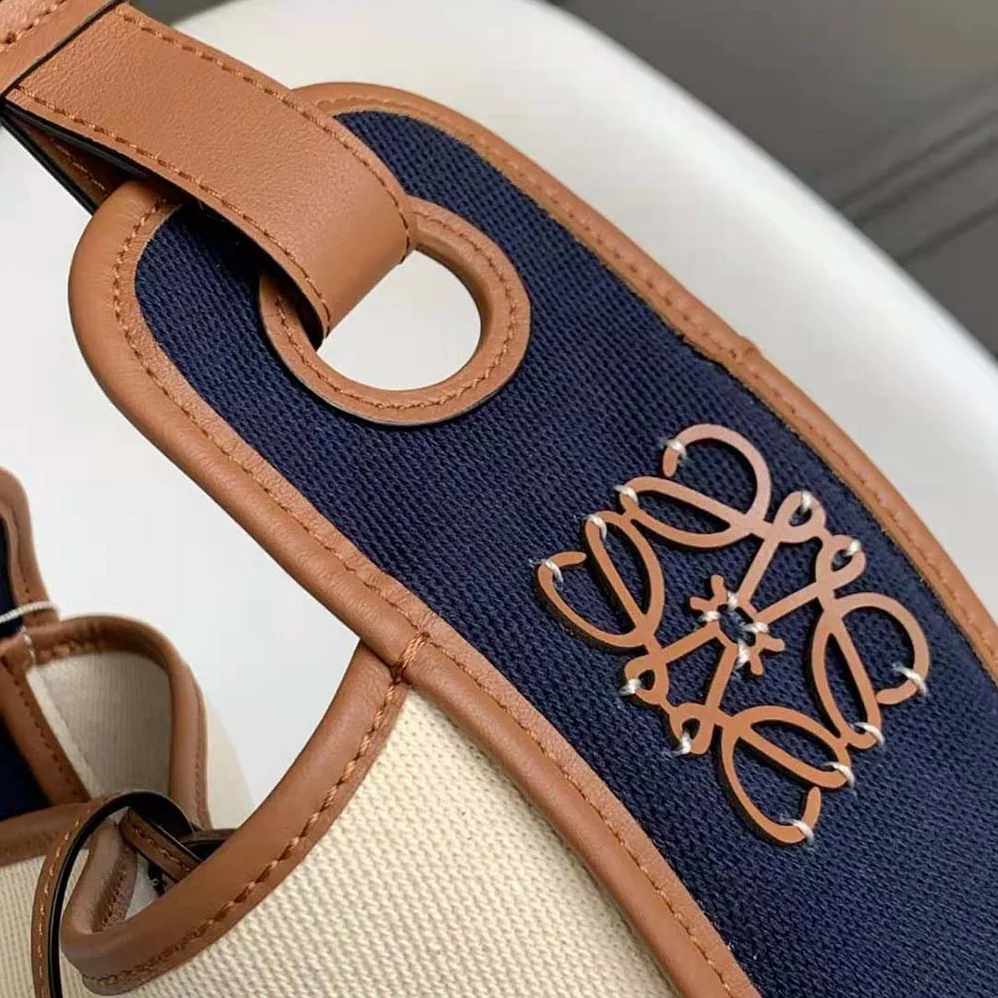 Loewe Hobo Bag in Canvas and Calfskin for Women Loewe Hobo Bag in Canvas and Calfskin for Women
