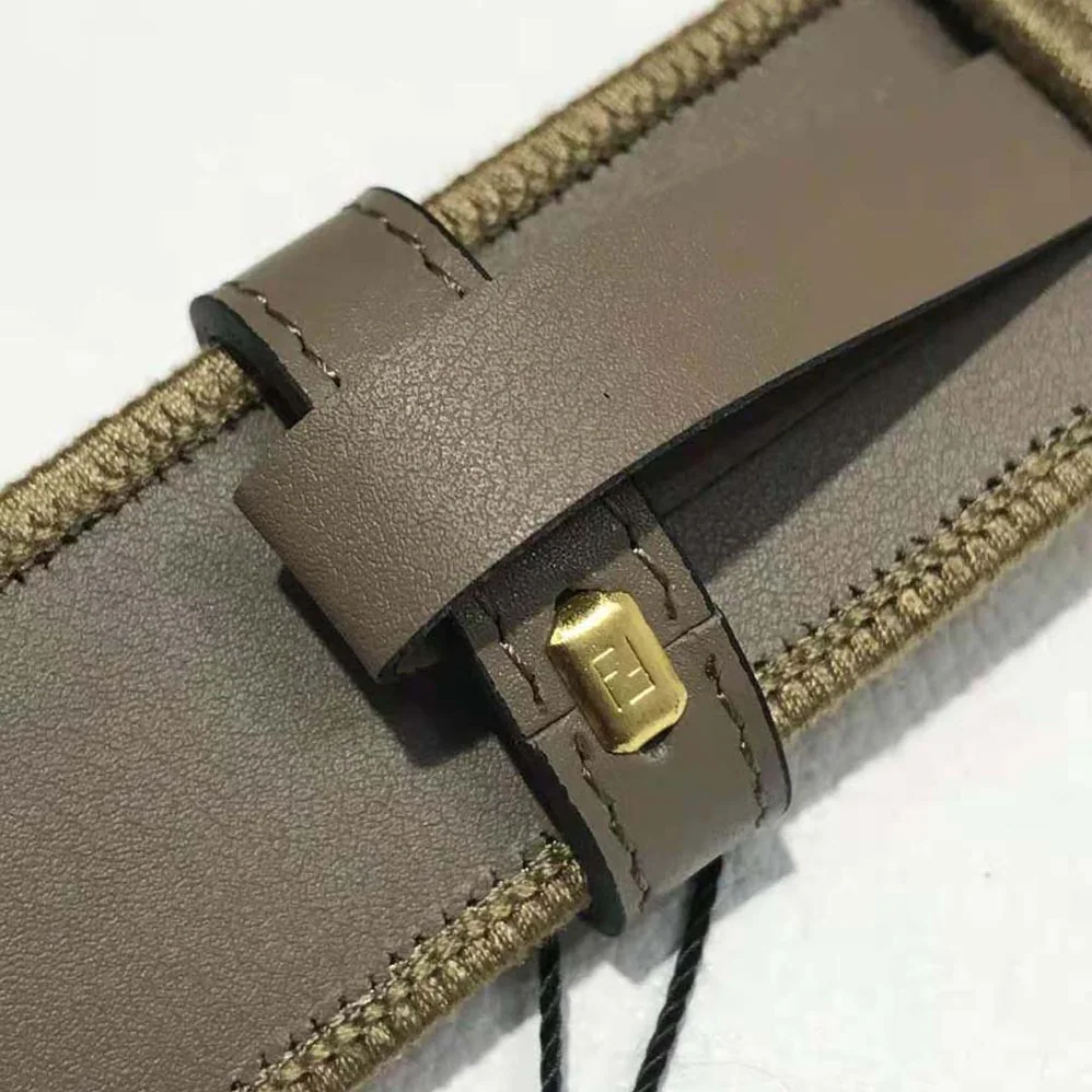 Fendi Brown Fabric Belt for Women