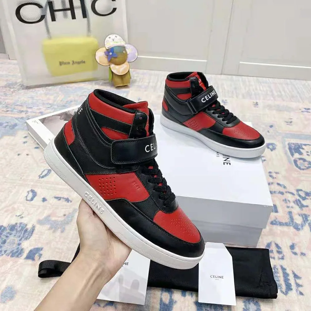 Celine CT-03 High Sneaker with Scratch in Calfskin for Men in Black Celine CT-03 High Sneaker with Scratch in Calfskin for Men in Black