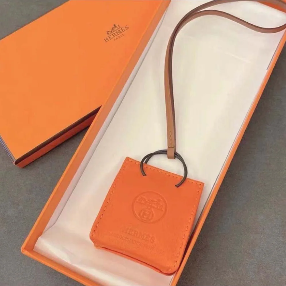 Hermes Orange Bag Charm Hermes Orange Bag Charm