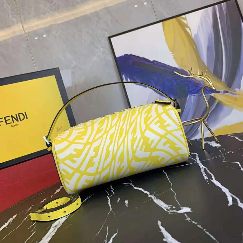 Fendi Mini Bag Yellow Glazed Canvas Mini for Women in Bag