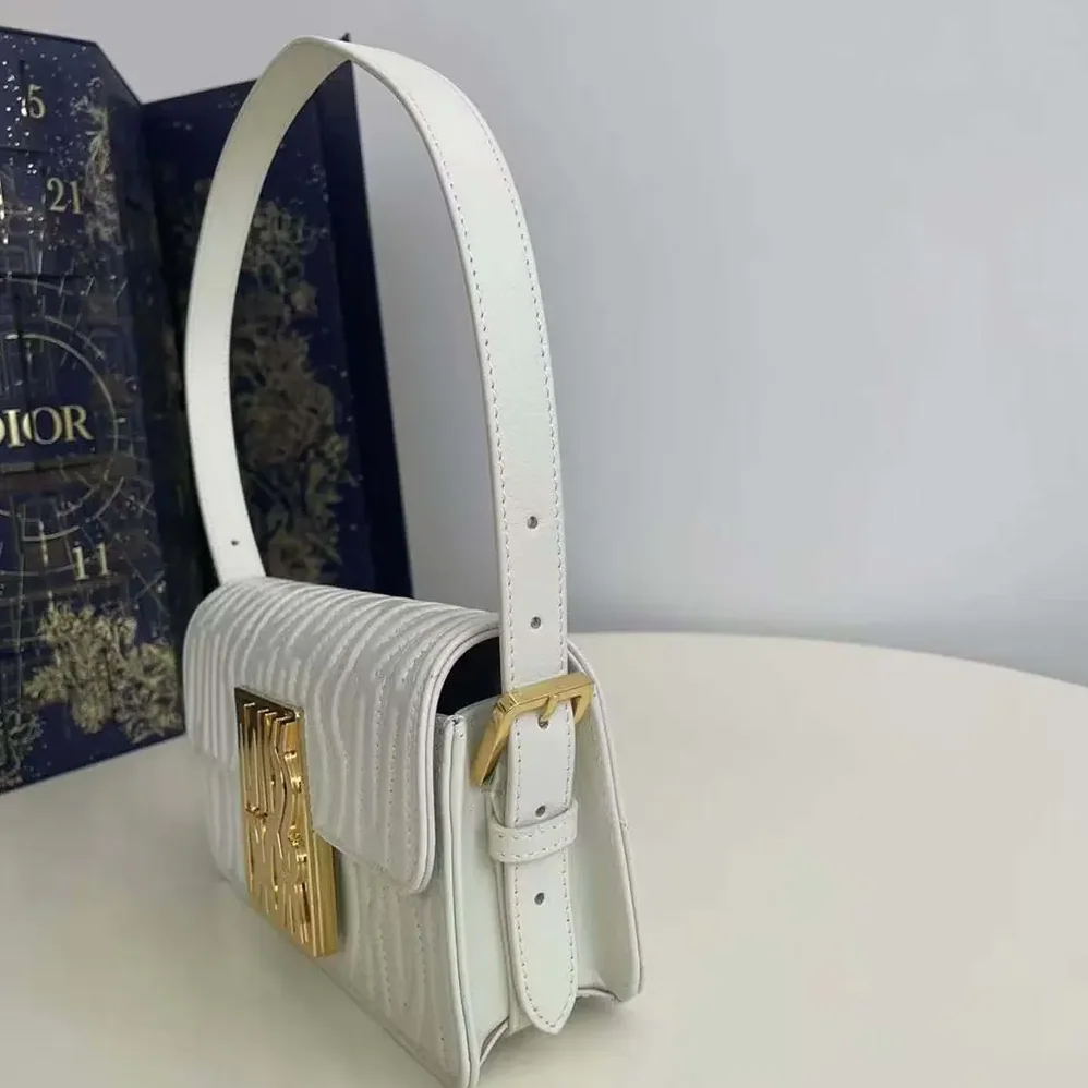 Dior Miss Dior Flap Bag Latte Quilted Miss Dior Allover Calfskin for Women