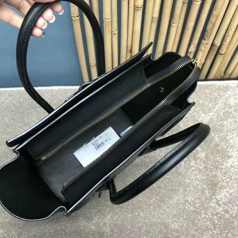 Celine Micro Luggage Handbag in Smooth Calfskin for Women in Black Celine Micro Luggage Handbag in Smooth Calfskin for Women in Black