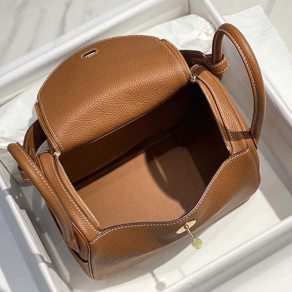 Hermes Lindy 26 in Clemence Leather for Women in Brown Hermes Lindy 26 in Clemence Leather for Women in Brown