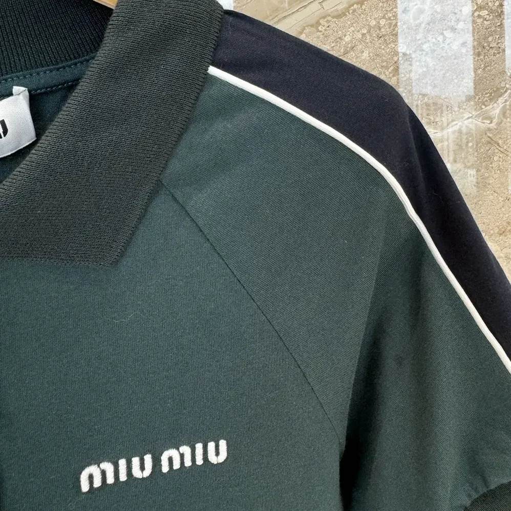 Miu Miu Cotton Jersey Polo Shirt-MJNA19182D for Women Miu Miu Cotton Jersey Polo Shirt-MJNA19182D for Women