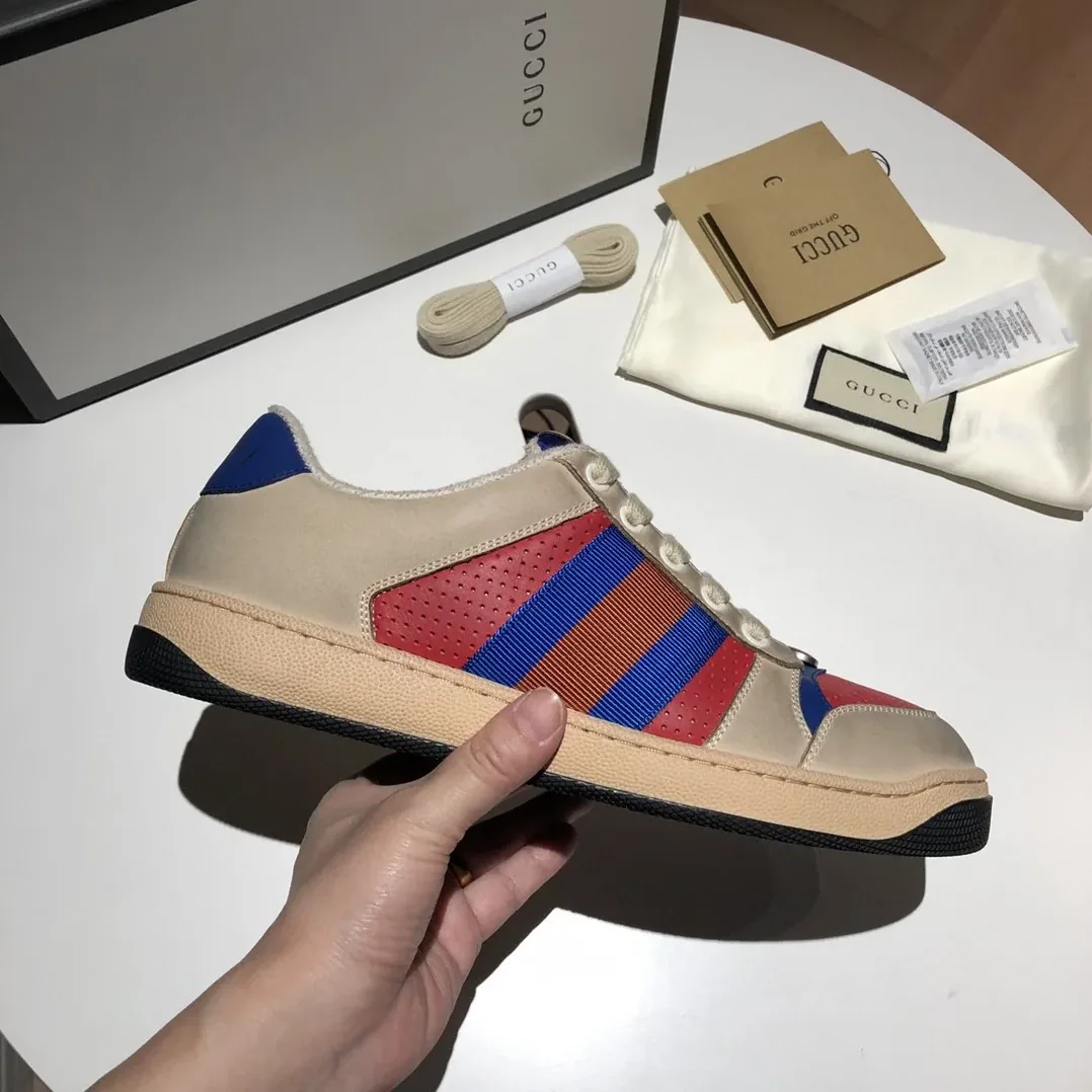 Gucci Screener Low for Men in Top White Red Blue Gucci Screener Low for Men in Top White Red Blue