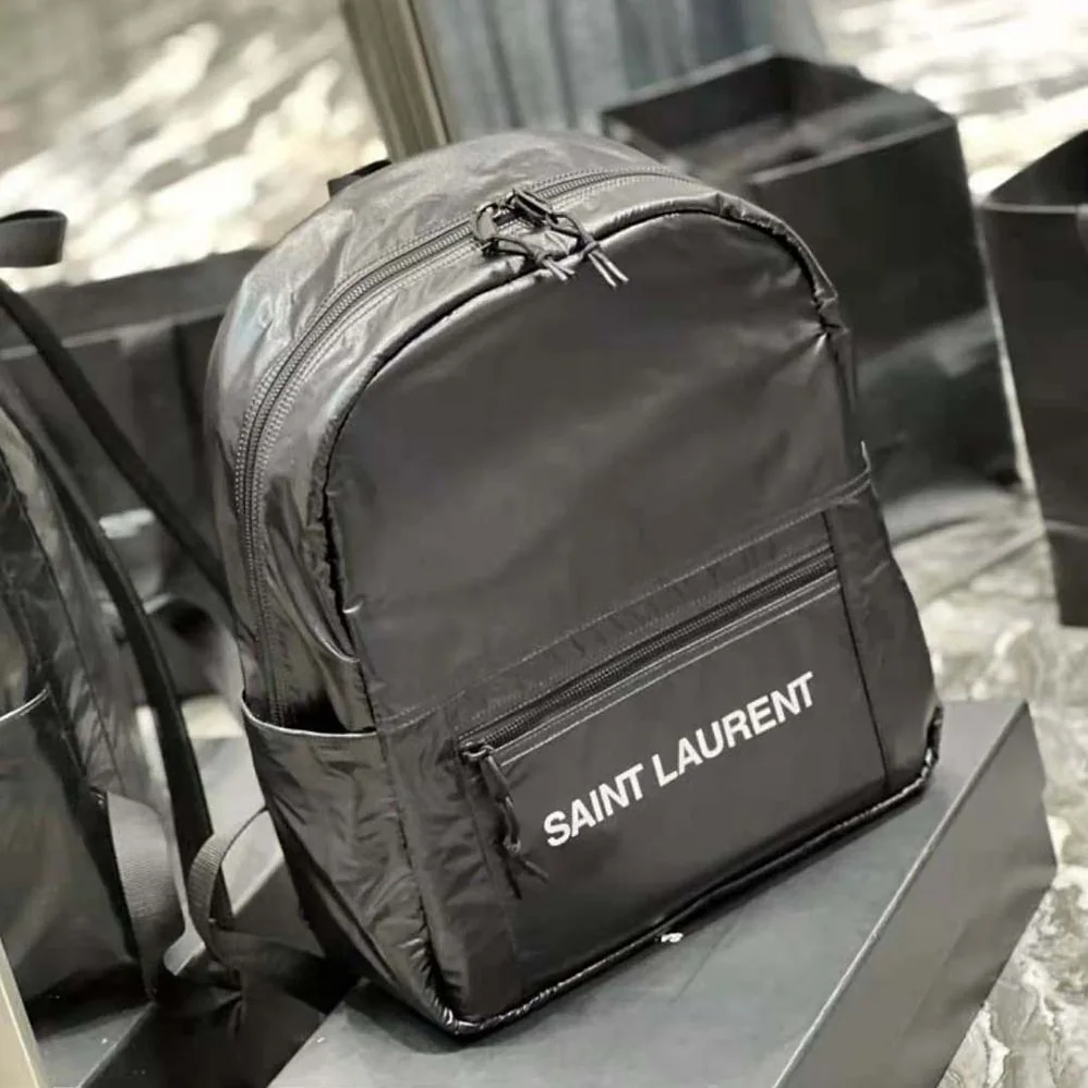 Saint Laurent YSL Nuxx Backpack in Nylon for Women in Black Saint Laurent YSL Nuxx Backpack in Nylon for Women in Black