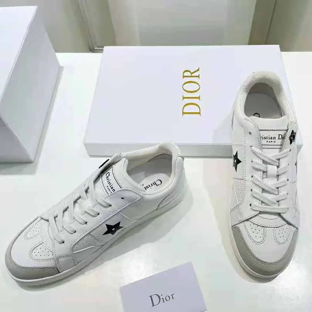 Dior Star Sneaker White Calfskin and Suede for Women Dior Star Sneaker White Calfskin and Suede for Women