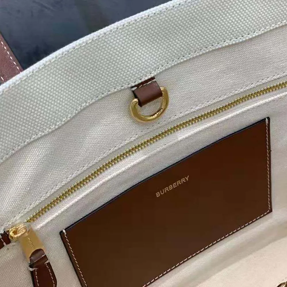 Burberry Small Freya Tote for Women in Beige