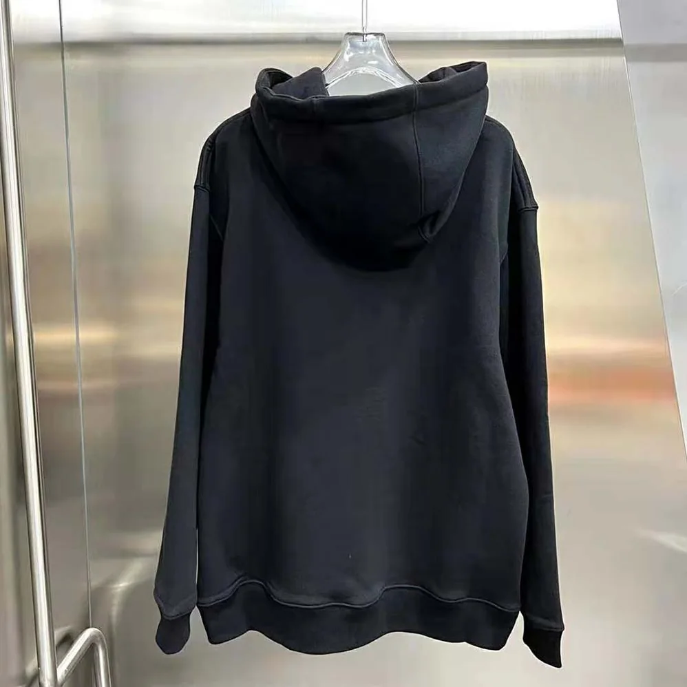 Loewe Bo Mouse Embroidered Hoodie in Cotton for Women in Black