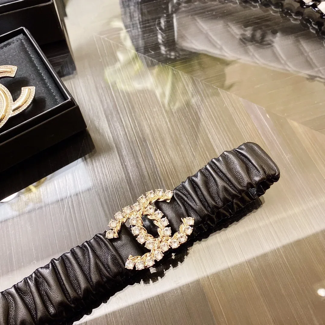 Chanel Twinkle Stone Interlocking C Buckle Belt Black Chanel Twinkle Stone Interlocking C Buckle Belt Black