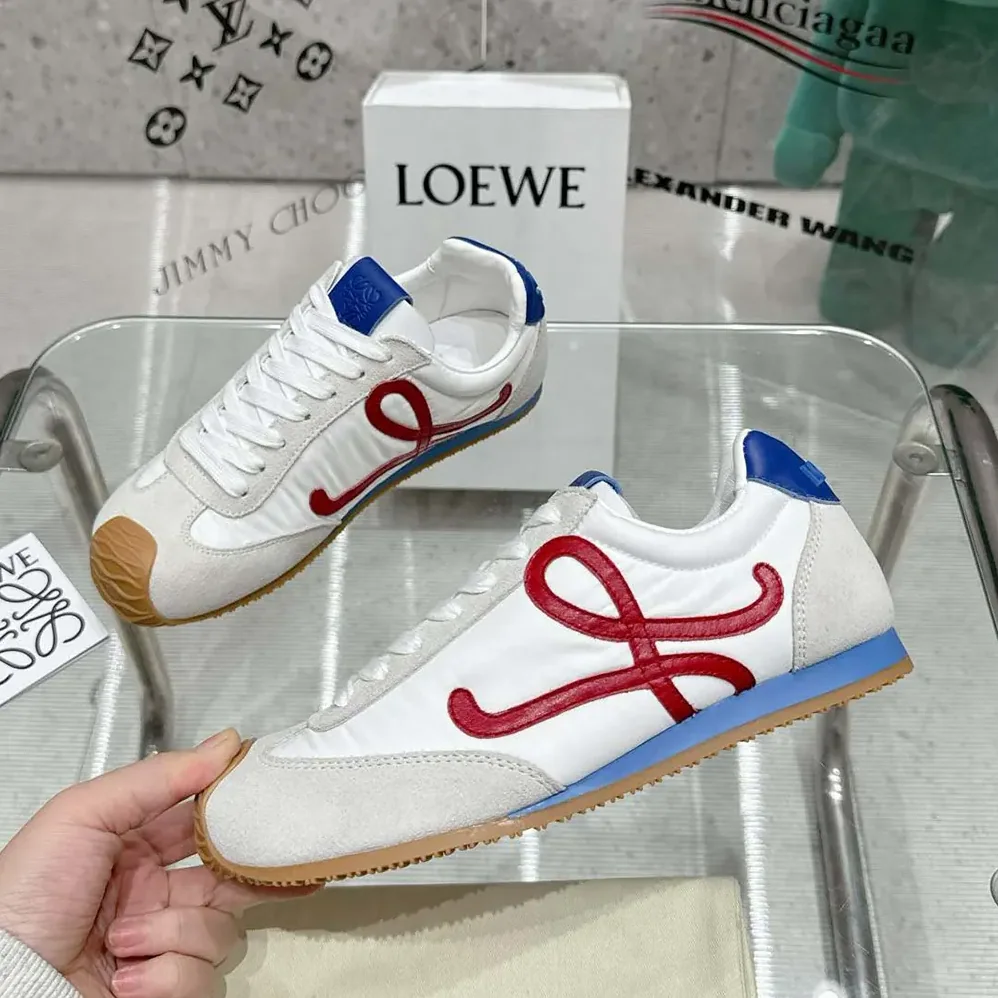 Loewe Ballet Runner 2.0 in Nylon and Calfskin for Unisex in Red Loewe Ballet Runner 2.0 in Nylon and Calfskin for Unisex in Red