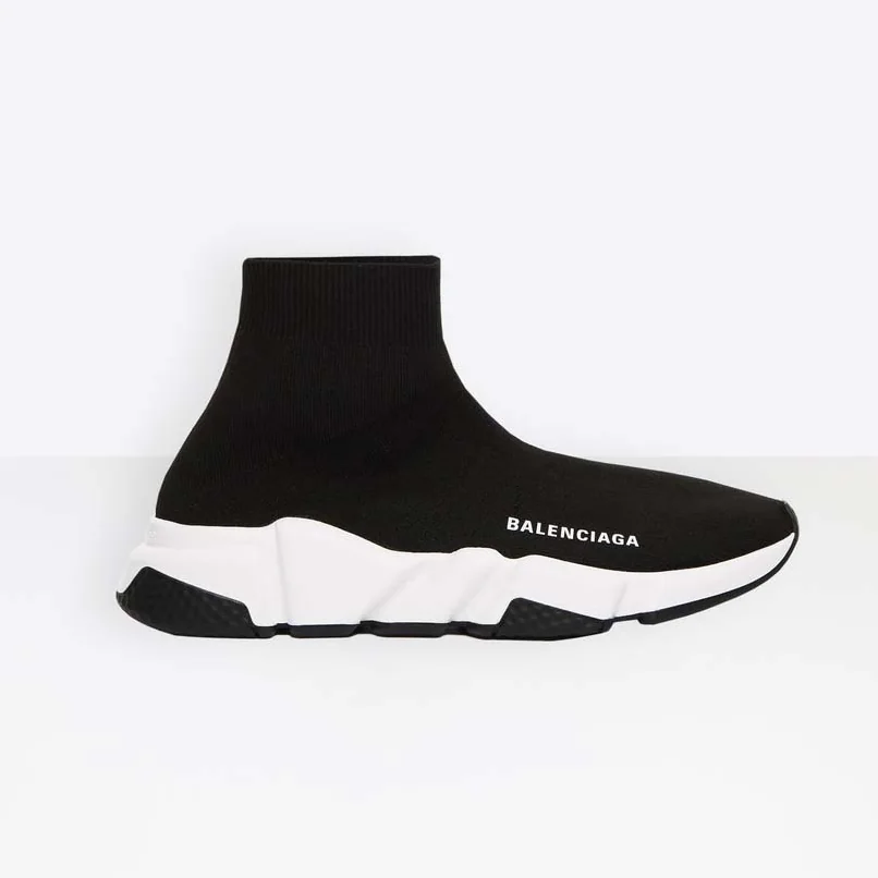 Balenciaga Speed Trainers in Knit and Balenciaga Logo for Unisex in Black