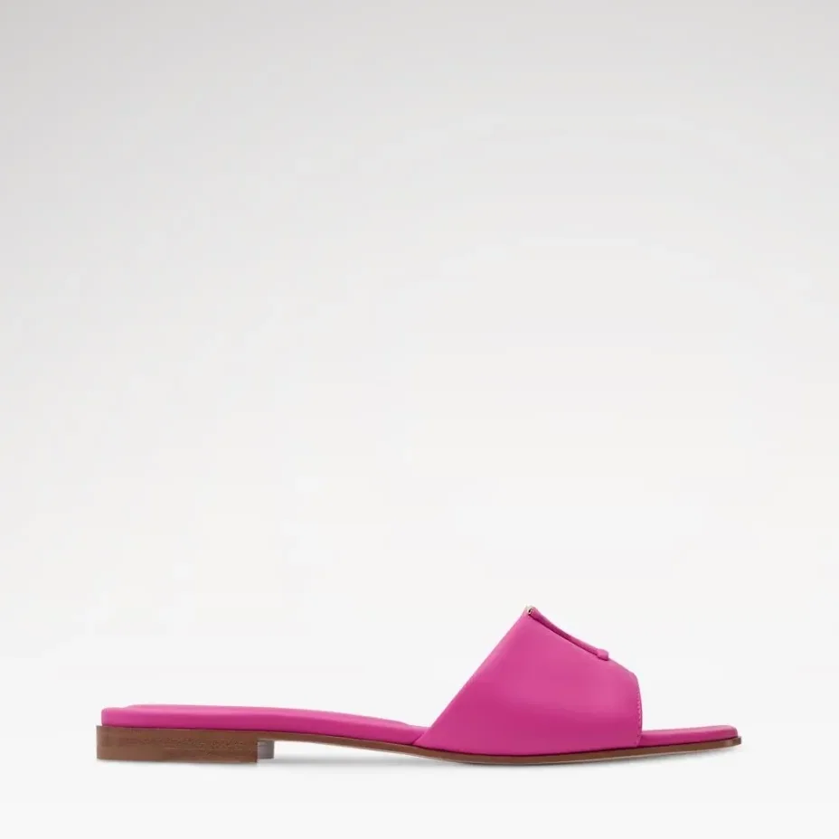 Louis Vuitton LV Mare Flat Mules Fuchsia 1AK1V1 Louis Vuitton LV Mare Flat Mules Fuchsia 1AK1V1