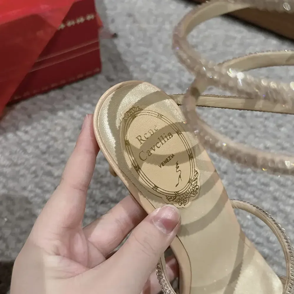 Rene Caovilla Cleo Neutral Sandal 80 for Women