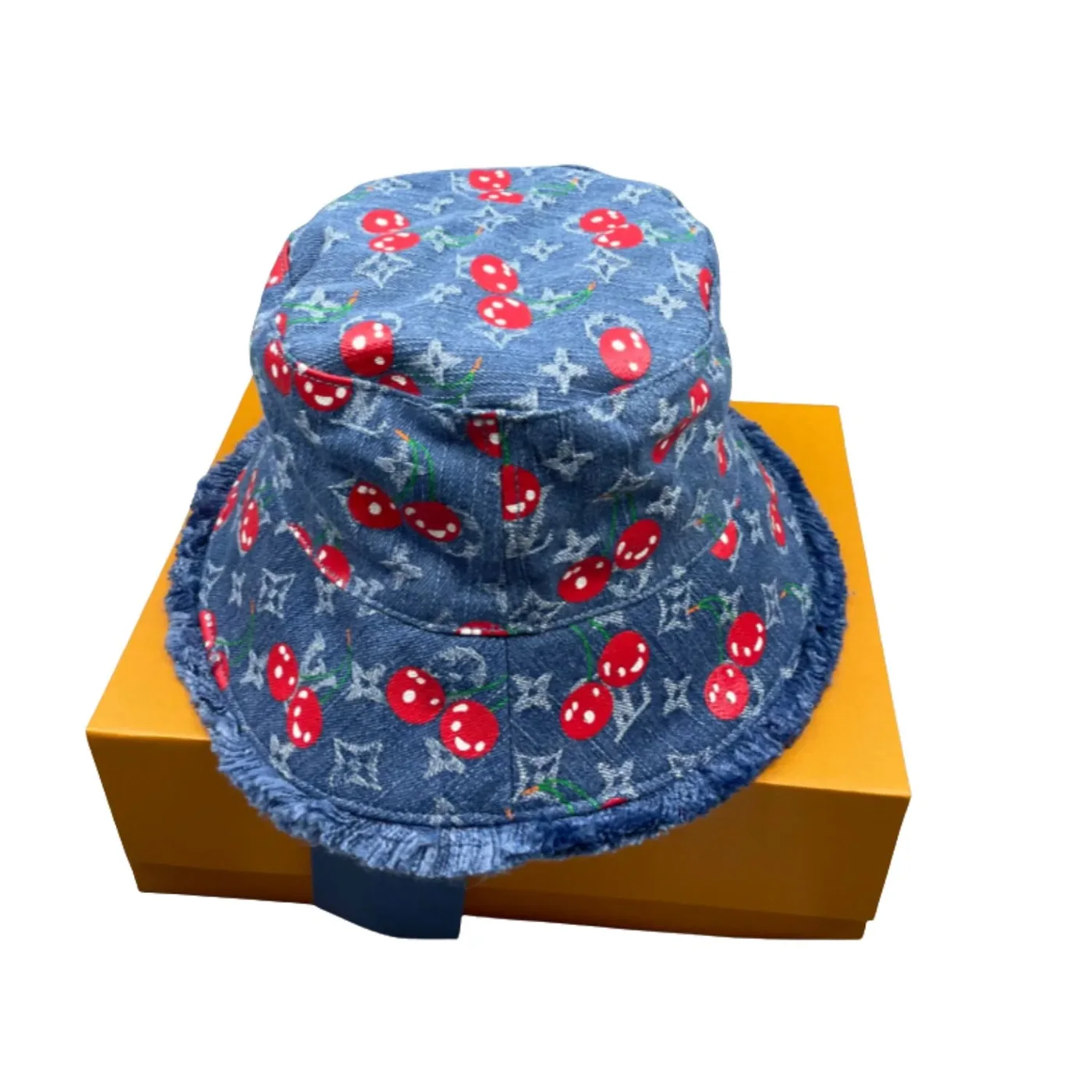 Louis Vuitton LV x TM Denim Cerise Bucket Hat Blue