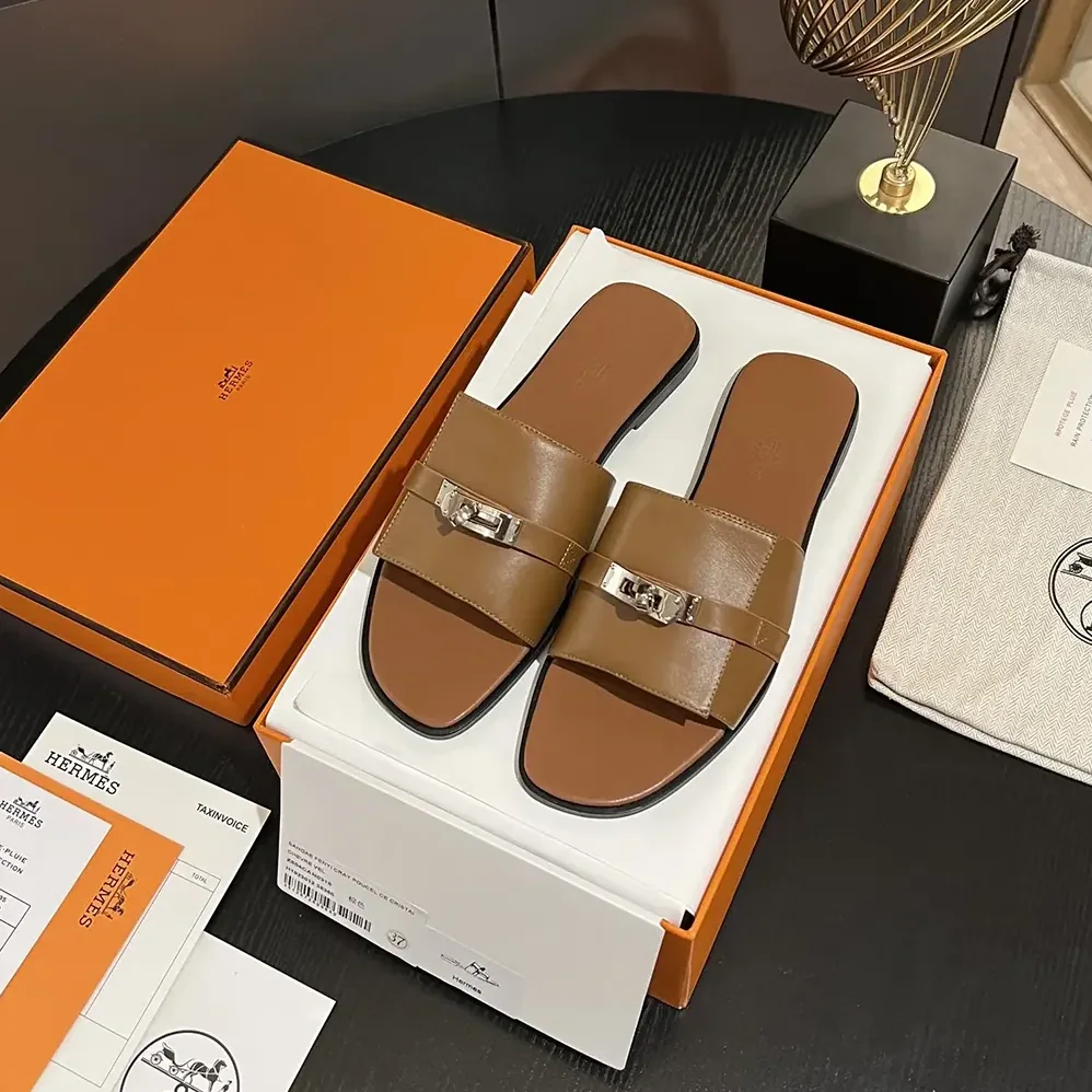 Hermes Giulia Sandal-Brown H231056Z for Women Hermes Giulia Sandal-Brown H231056Z for Women