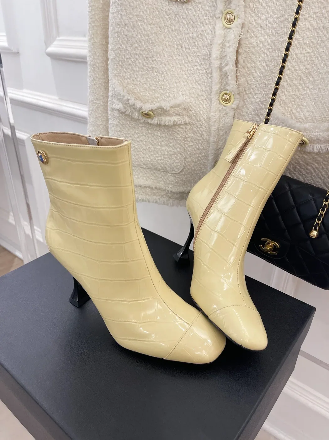 Chanel Short Boots Beige for Women Chanel Short Boots Beige for Women