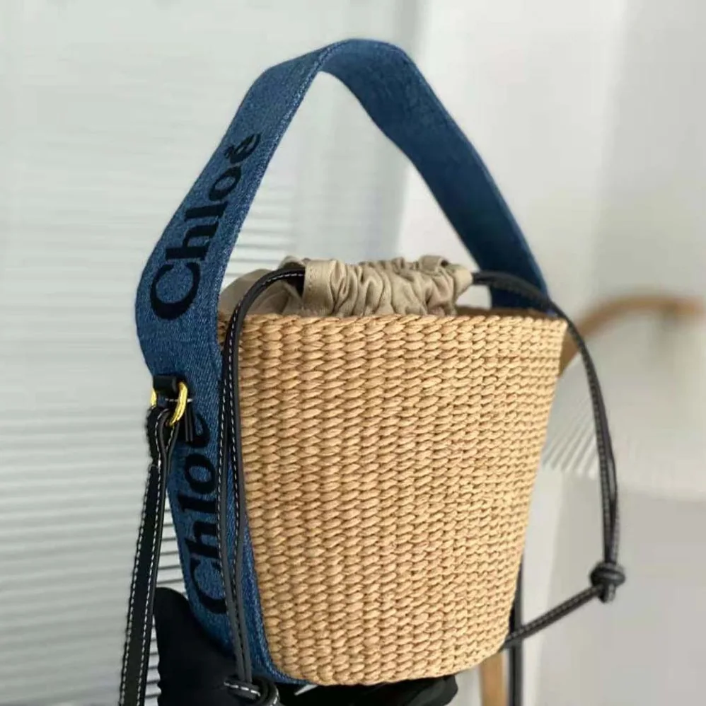 Chloe Small Woody Basket for Women in Navy