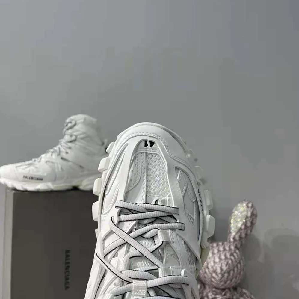 Balenciaga Track Hike Sneaker in White Mesh and Nylon for Women Balenciaga Track Hike Sneaker in White Mesh and Nylon for Women