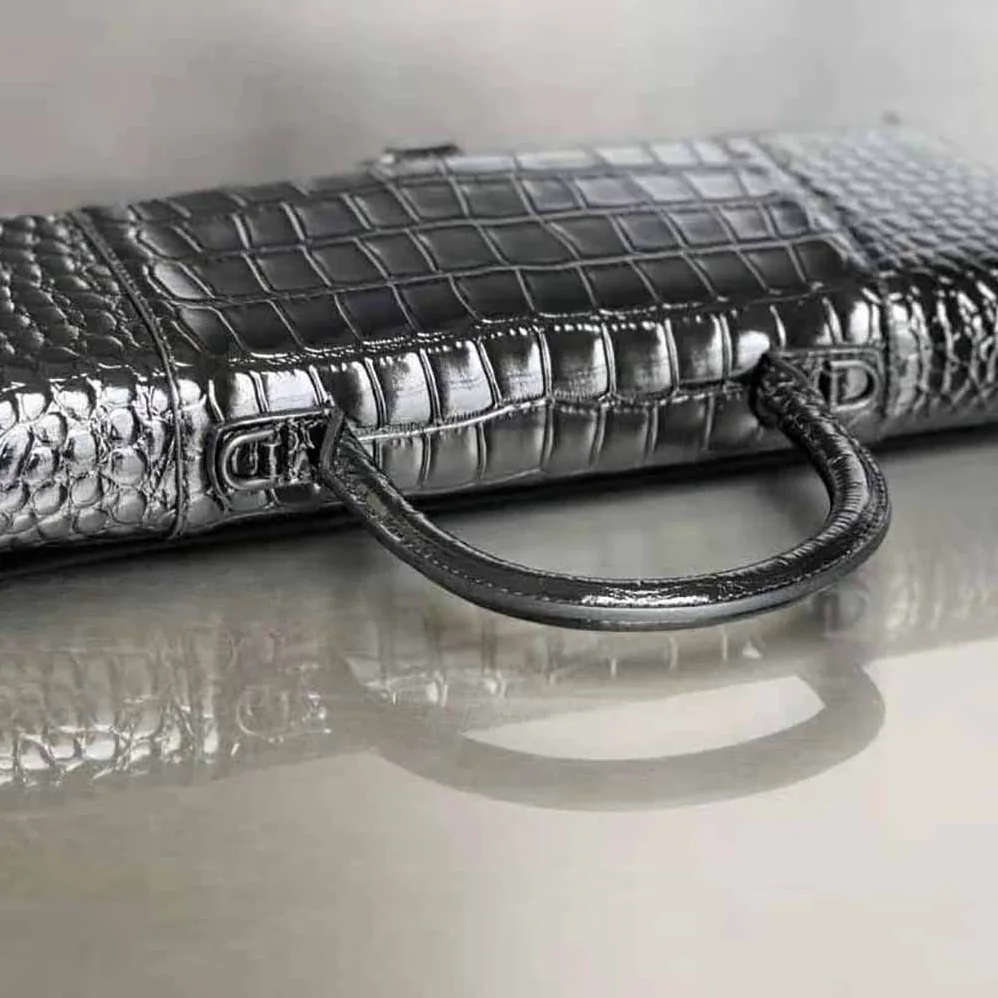 Balenciaga Hourglass Stretched Top Handle Bag in Black for Women