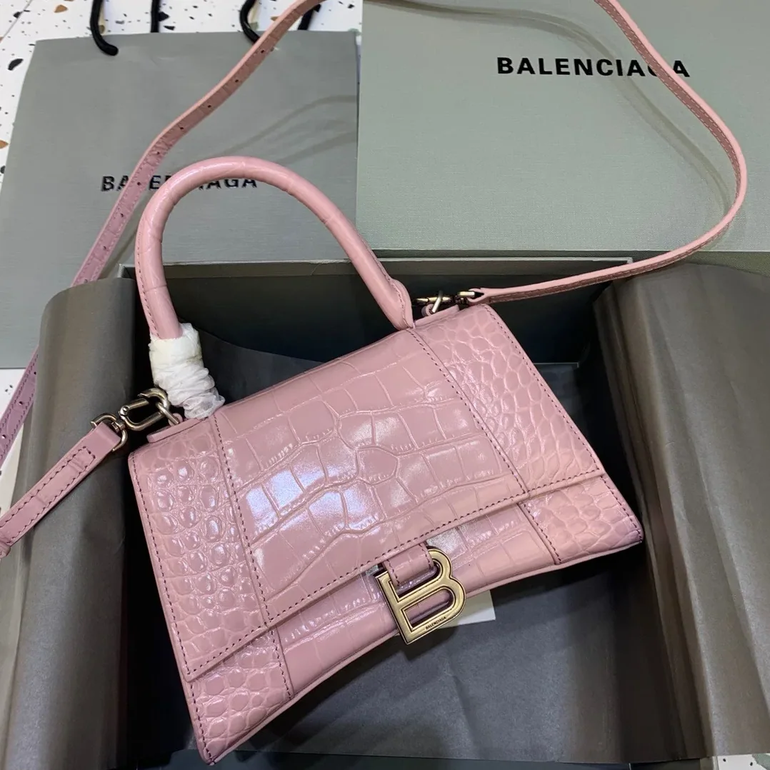 Balenciaga Hourglass Small Handbag In Pink Balenciaga Hourglass Small Handbag In Pink