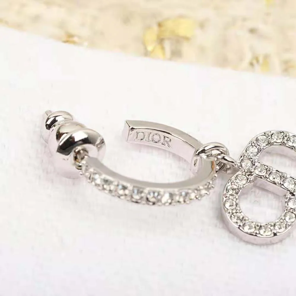 Dior Clair D Lune Earrings Silver-Finish Metal and Silver for Women in Tone Crystals Dior Clair D Lune Earrings Silver-Finish Metal and Silver for Women in Tone Crystals