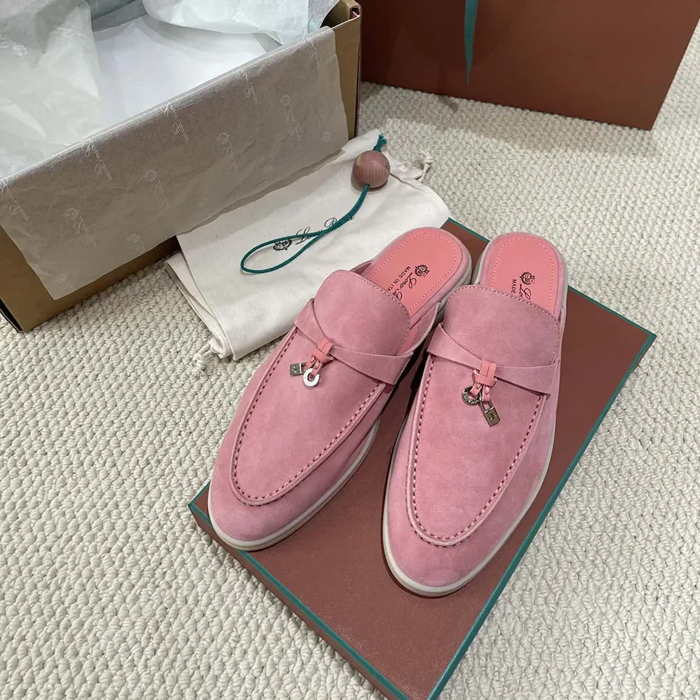 Loro Piana Babouche Charms Walk Loafers for Unisex in Pink