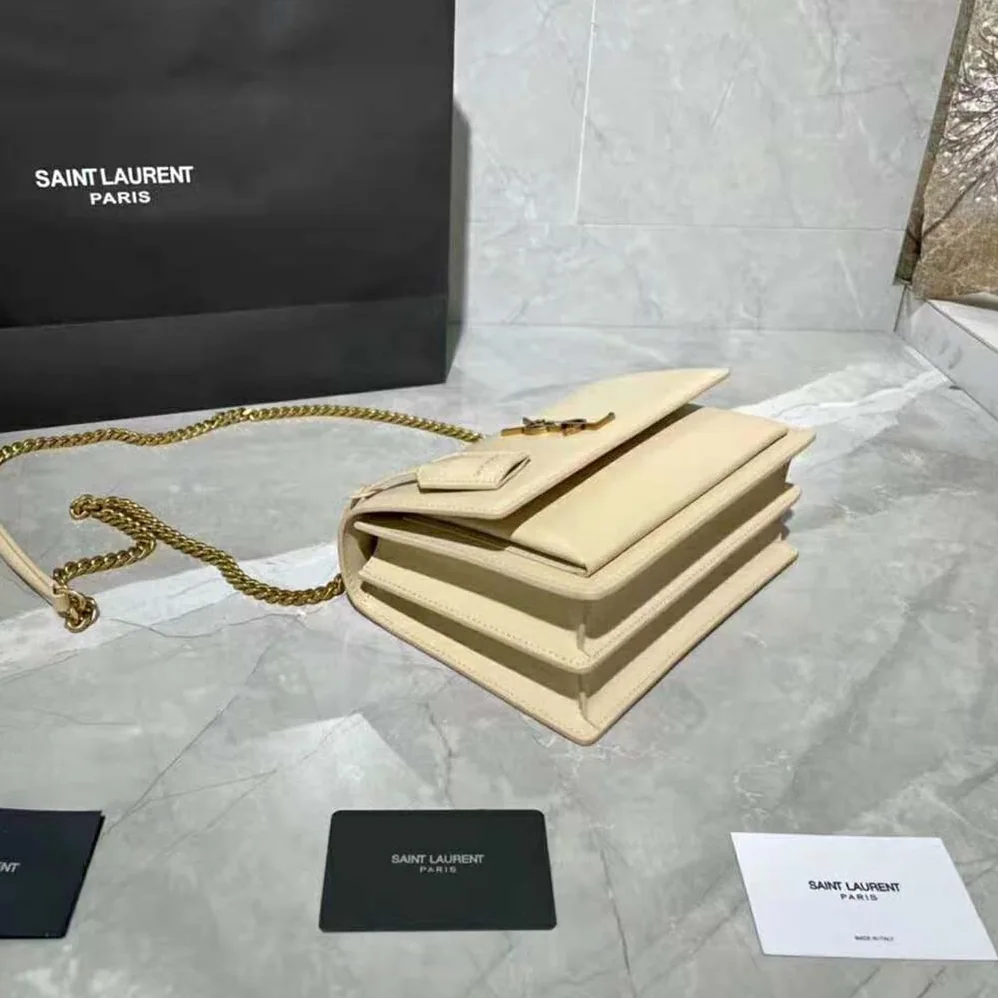 Saint Laurent YSL Sunset Medium in Grained Leather for Women Saint Laurent YSL Sunset Medium in Grained Leather for Women