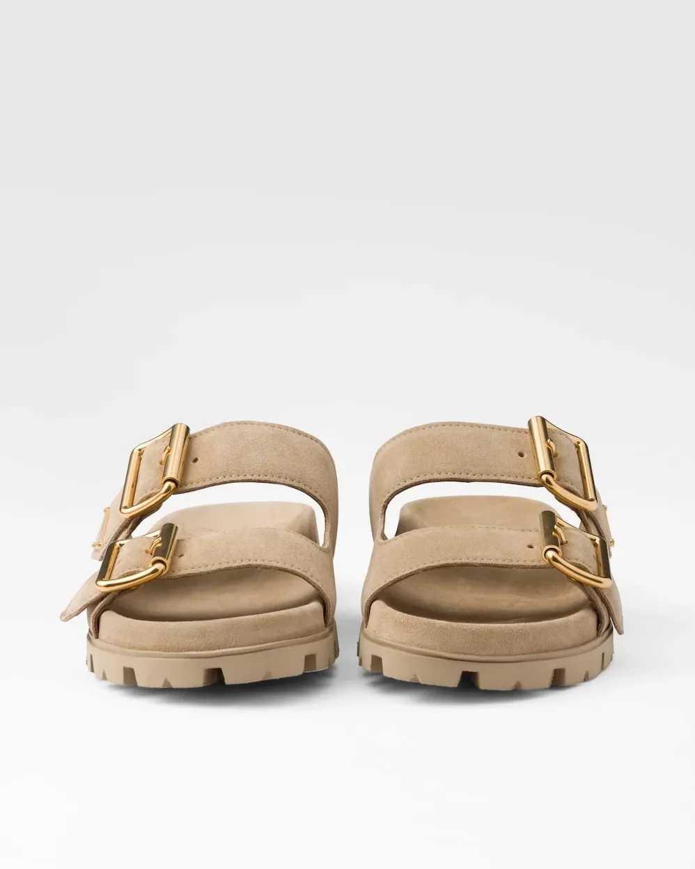 Prada Suede Strap Slides Beige 1XX692_054_F0379_F_020 Prada Suede Strap Slides Beige 1XX692_054_F0379_F_020